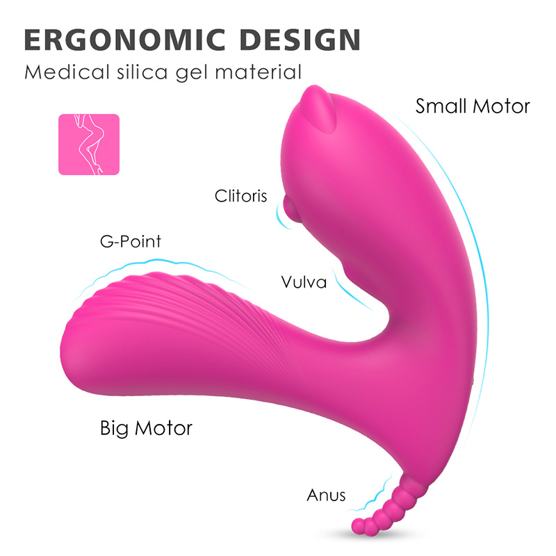 G-Spot Clitoris Wearable Silicone Wireless Remote Control Vibrator