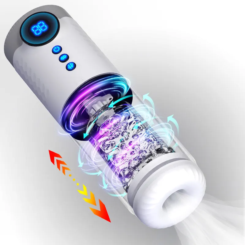 9-Frequency Fully Automatic Telescopic Rotating Male Masturbator