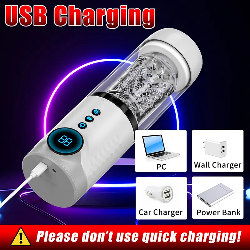 9-Frequency Fully Automatic Telescopic Rotating Male Masturbator