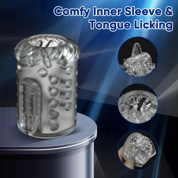 One-Touch Telescopic Sucking And Vibrating Male Masturbator