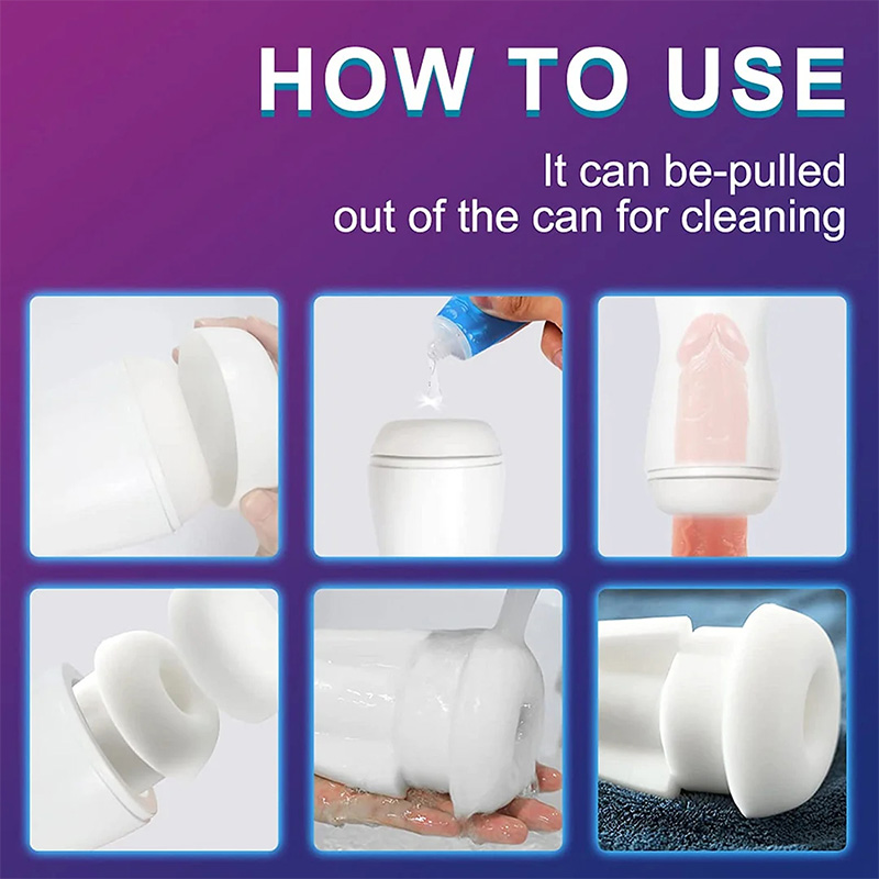 Fully Automatic 7 Vibrating 4 Sucking Waterproof Male Masturbator