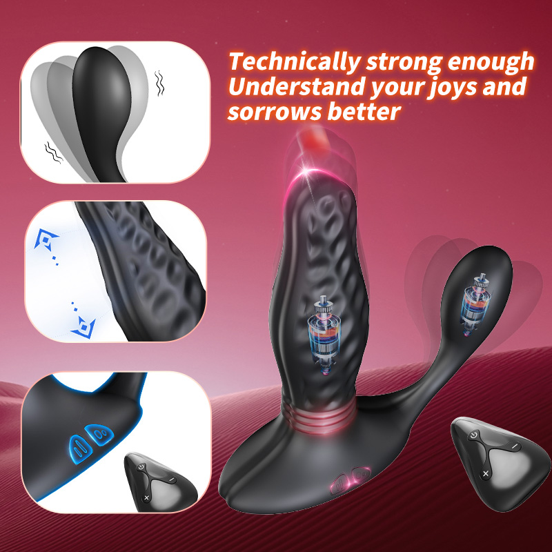 Wireless Remote Control Telescopic Vibrating Butt Plug