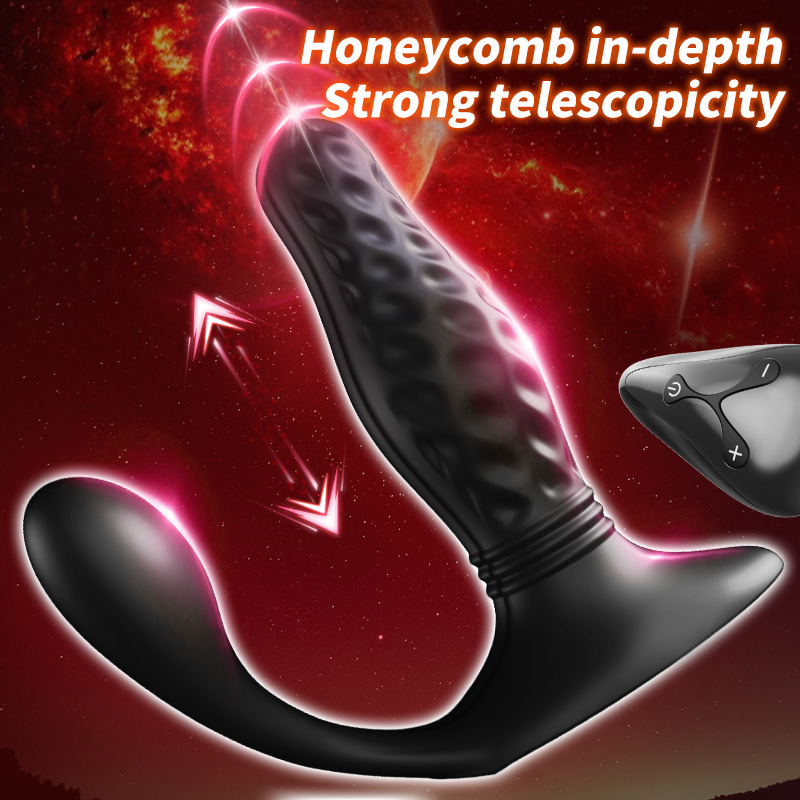 Wireless Remote Control Telescopic Vibrating Butt Plug