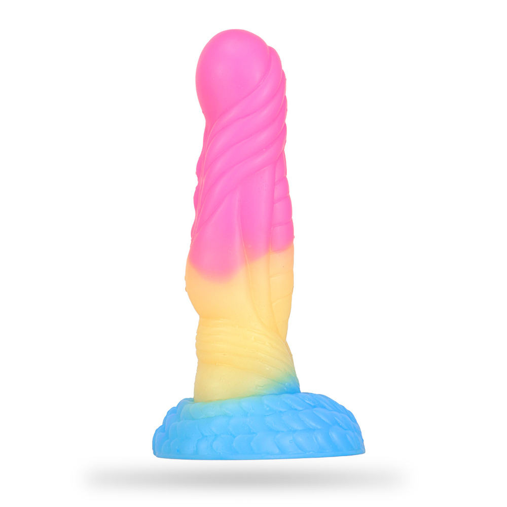 Mixed Color Liquid Silicone Artificial Dildo