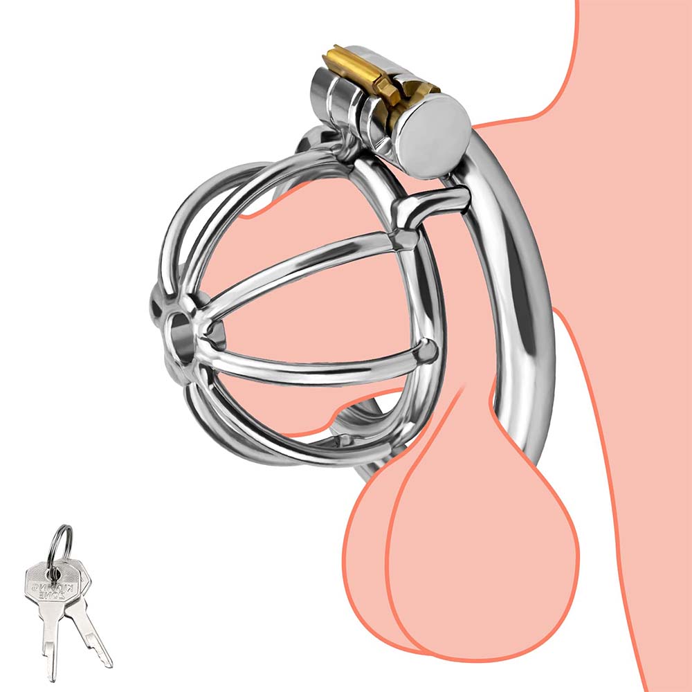 Stainless Steel Male Chastity Device Teasing Cock Cage