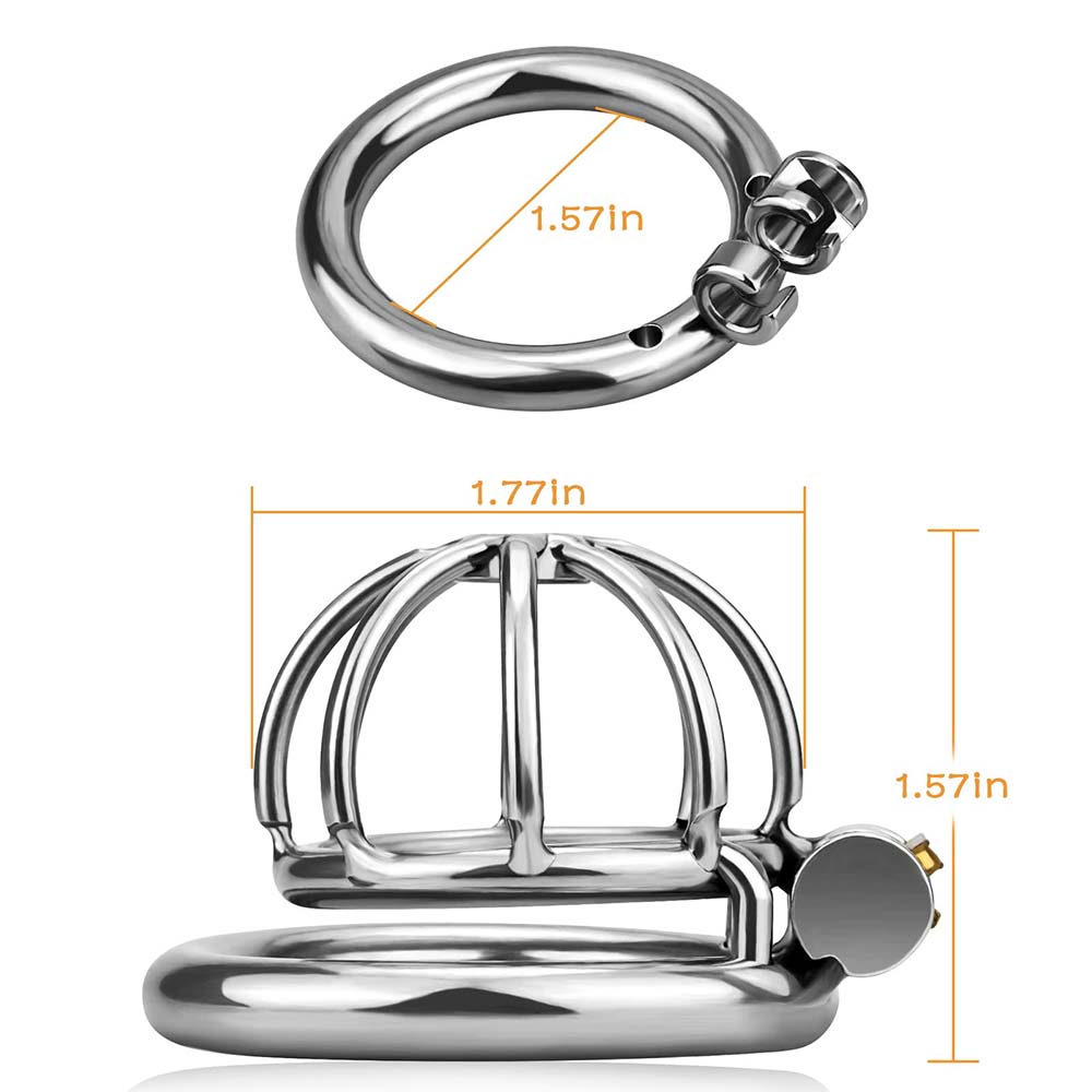 Stainless Steel Male Chastity Device Teasing Cock Cage