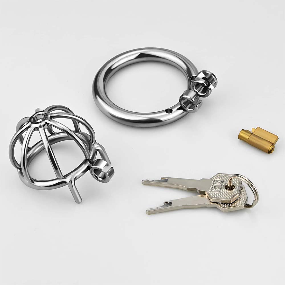 Stainless Steel Male Chastity Device Teasing Cock Cage