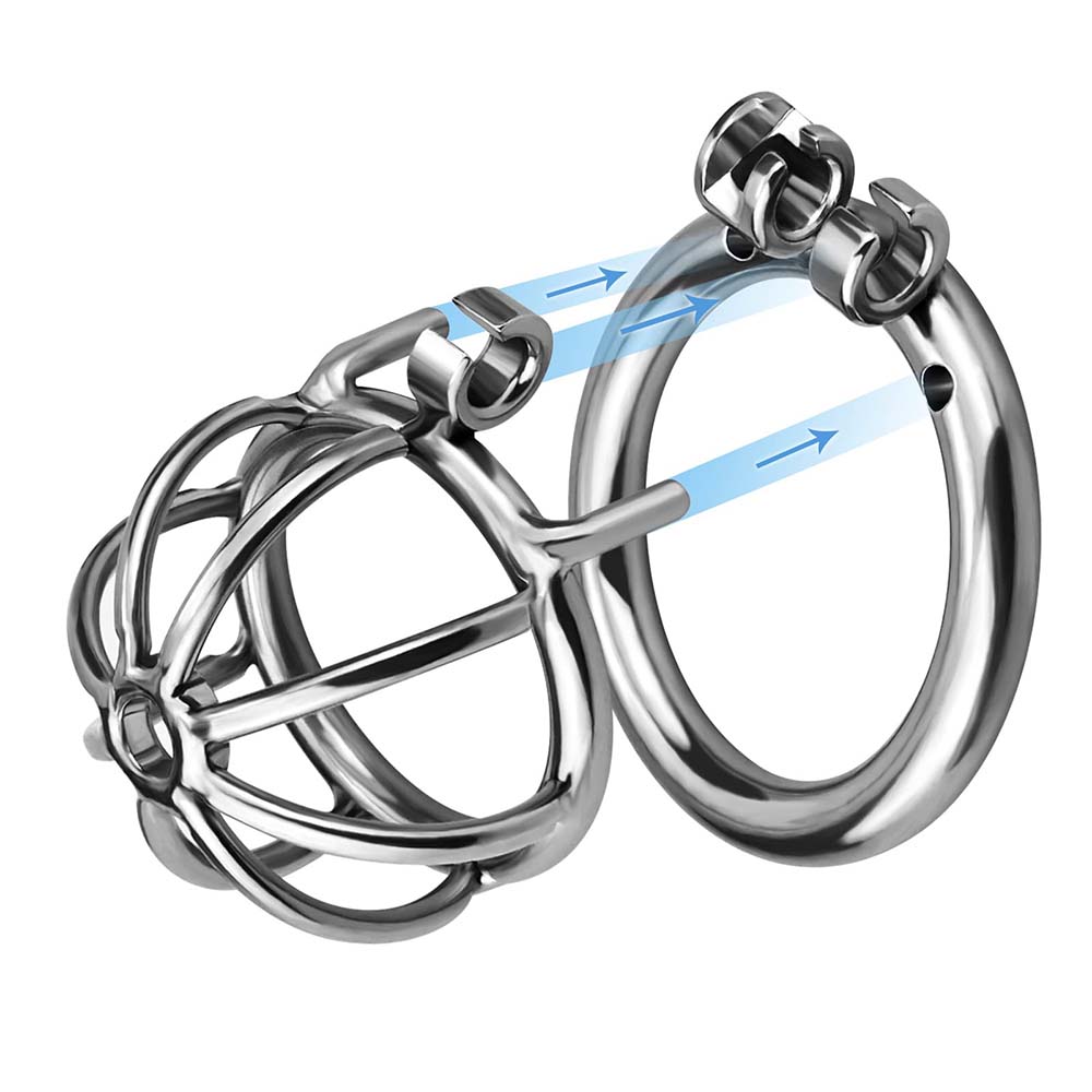 Stainless Steel Male Chastity Device Teasing Cock Cage