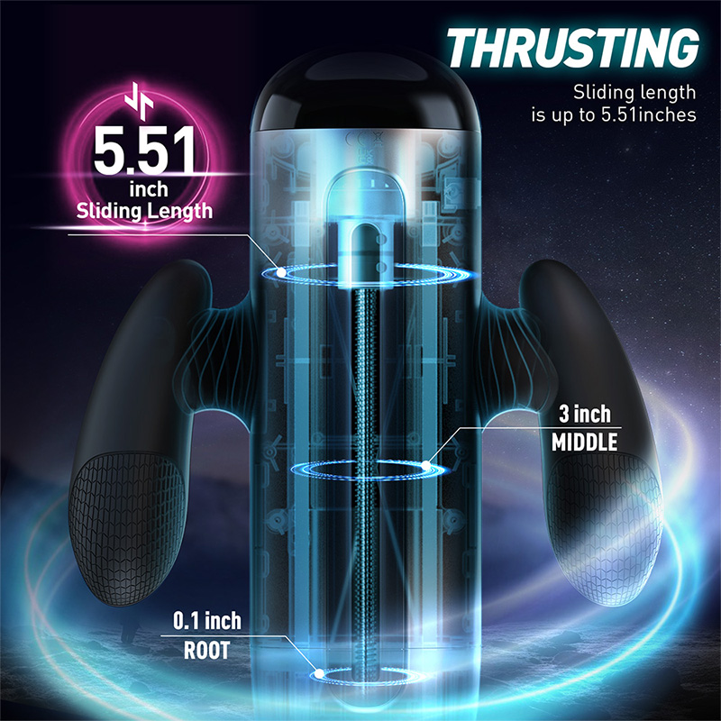 Uxolclub Male Masturbator 10 Powerful Vibration Thrusting Modes Handy Stroker