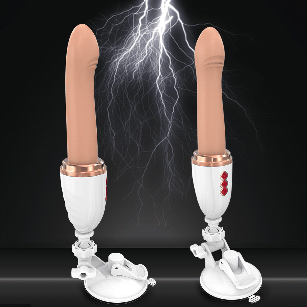 Hands-Free 2-In-1 Fully Automatic Telescopic Vibrating Dildo