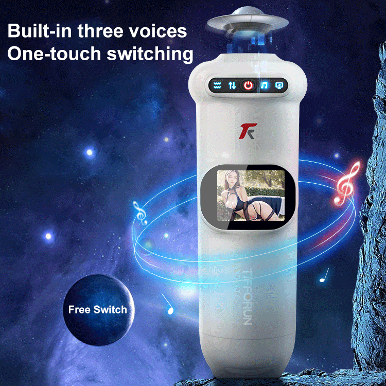 2024 New Uxolclub 9 Vibration Thrusting Male Masturbator with Heating Moan Function, Full LCD Display Sex Toys for Men