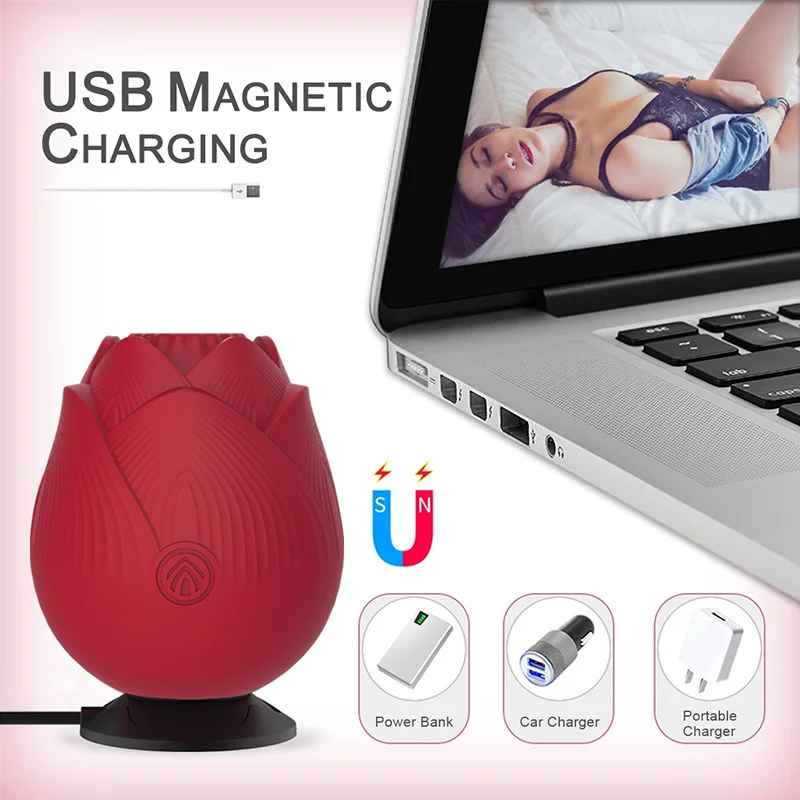 Rose Suction Vibrator Multiple Pleasure Vibrating Suction Egg Vibrator