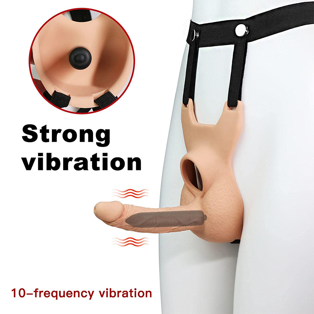 10 Frequency Vibration Wearable Silicone Dildo