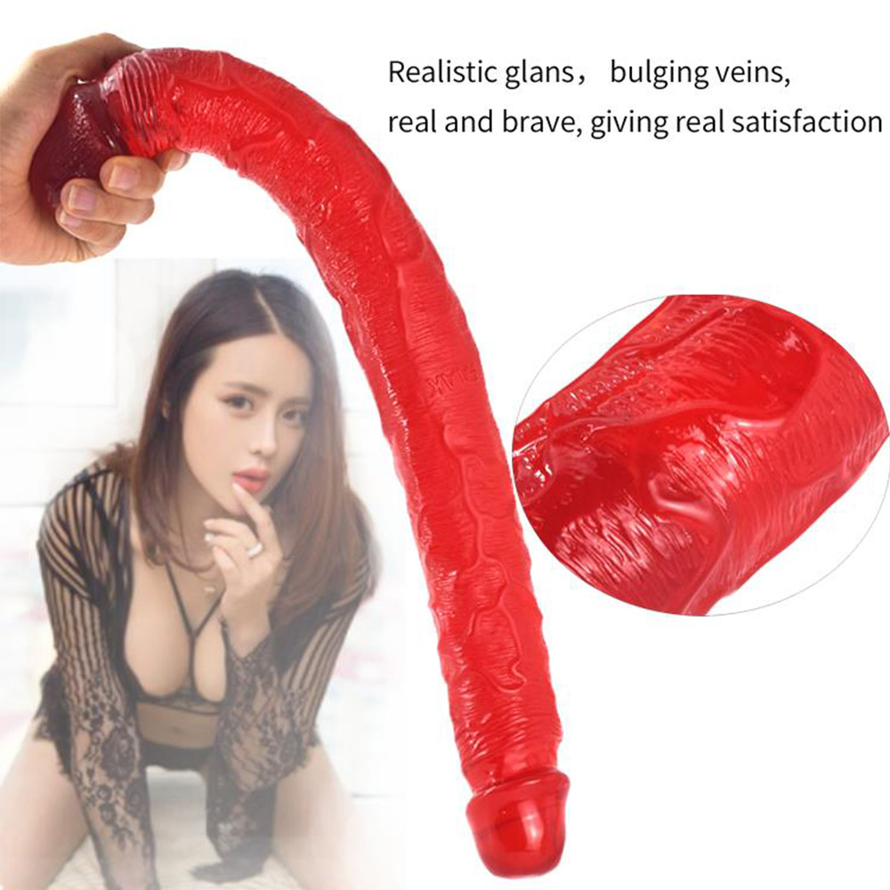 Double-Headed Artificial Anal Plug Masturbator Dildo