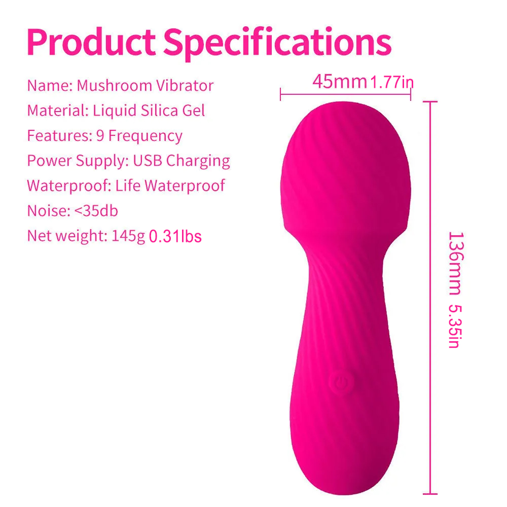 Mushroom Mini Rechargeable Full Waterproof Vibrator