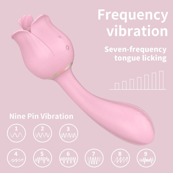 Rose vibrator tongue licking vibrator masturbation stick