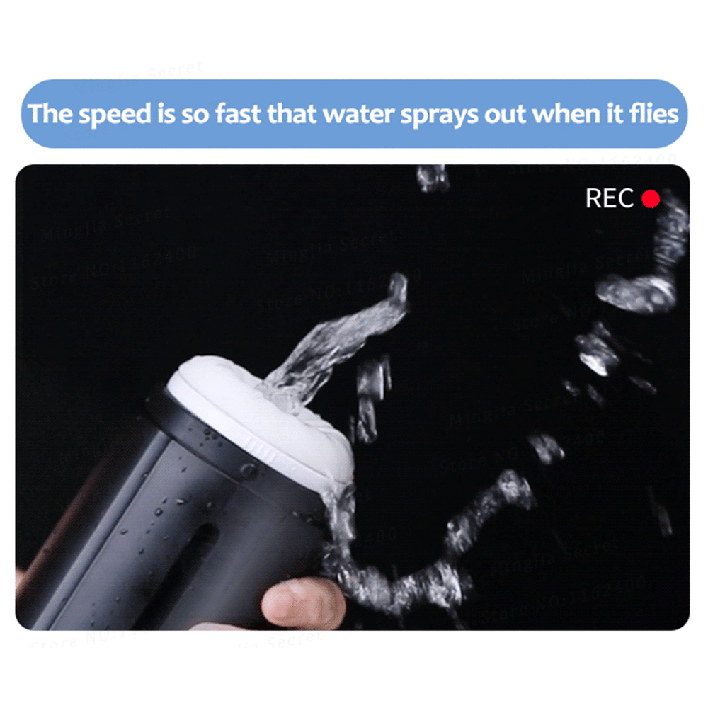 Leten – Black Hurricane Hole - 6 Modes Telescopic Suction Heating Male Masturbation Cup