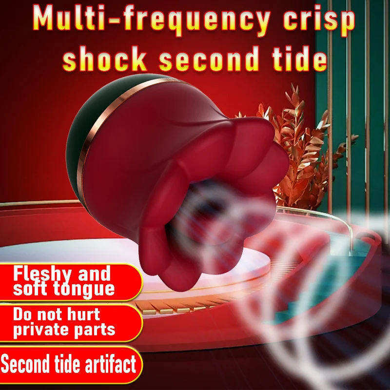 Big Mouth Rose Kiss Sucking Tongue Licking Vibrating Masturbator