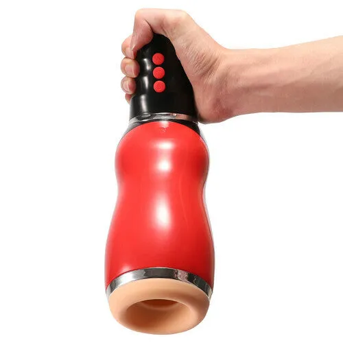 Airbag 10 Vibrating 5 Sucking Voice Male Masturbator Realistic Oral Sex Deep Throat Heating Artificial Vagina Male Masturbator