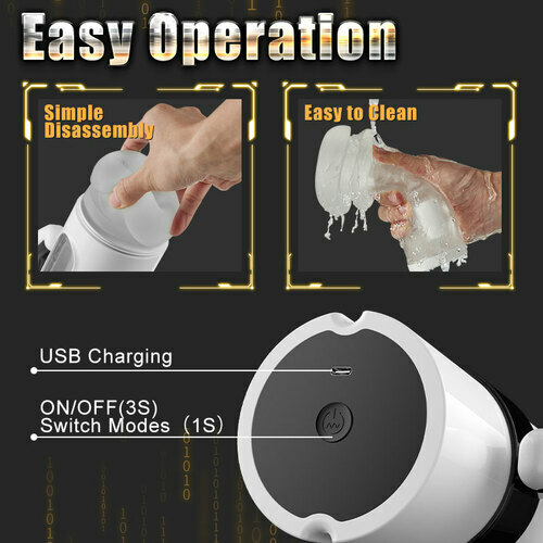 9 Thrusting & Vibrating 2 In 1 Handheld Masturbation Cup