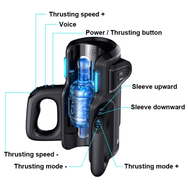 leten high speed automatic piston stroker masturbator Leten X9-4 Piston High Speed Auto Telescopic Male Masturbator with Heating  & Voice