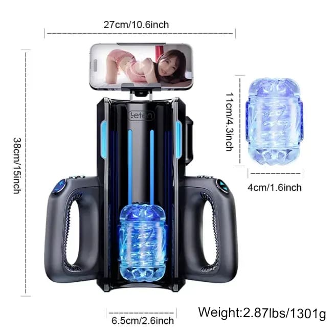 Leten Cannon King Pro Fully Automatic Masturbator Ultra-Long Male Stroke Machine With Handle