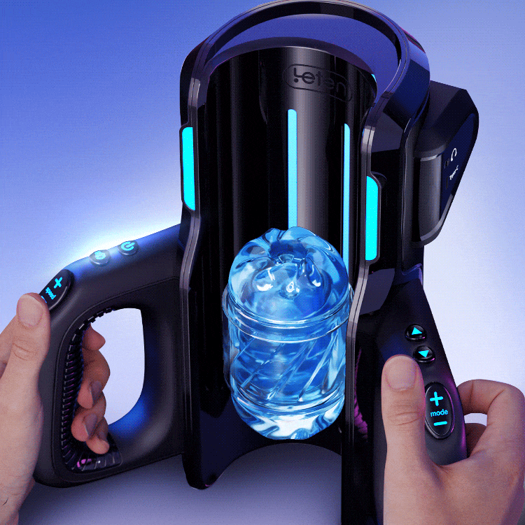 Leten Cannon King Pro Fully Automatic Masturbator Ultra-Long Male Stroke Machine With Handle