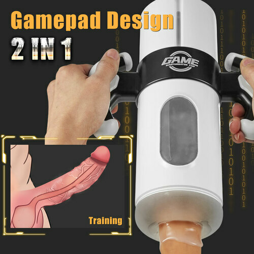 9 Thrusting & Vibrating 2 In 1 Handheld Masturbation Cup