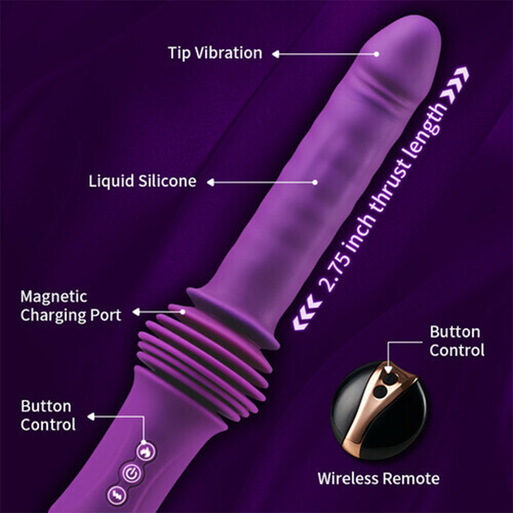 3 Thrusting & 10 Cibrating Modes Heating Thrusting Vibrating Dildo