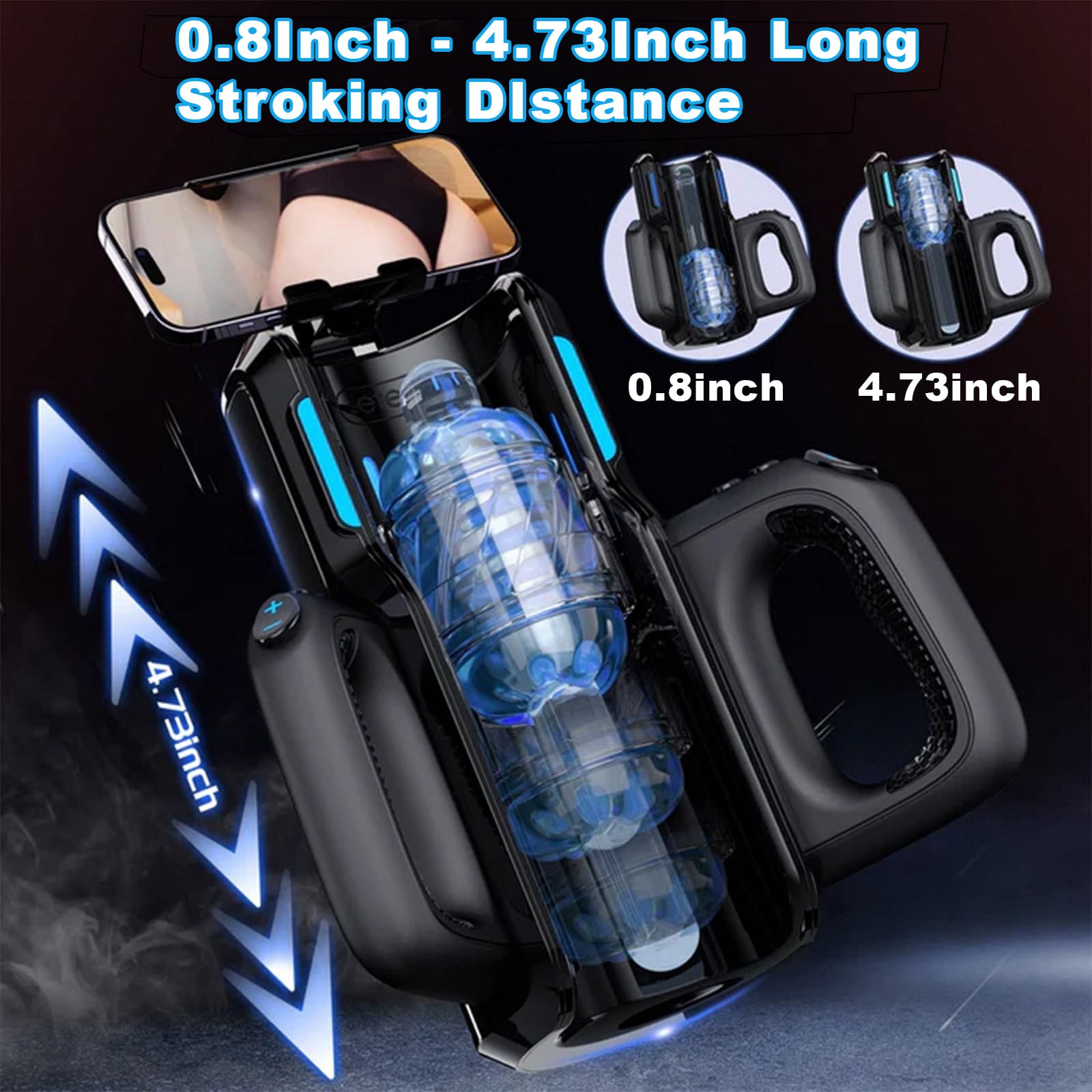 Leten Cannon King Pro Fully Automatic Masturbator Ultra-Long Male Stroke Machine With Handle