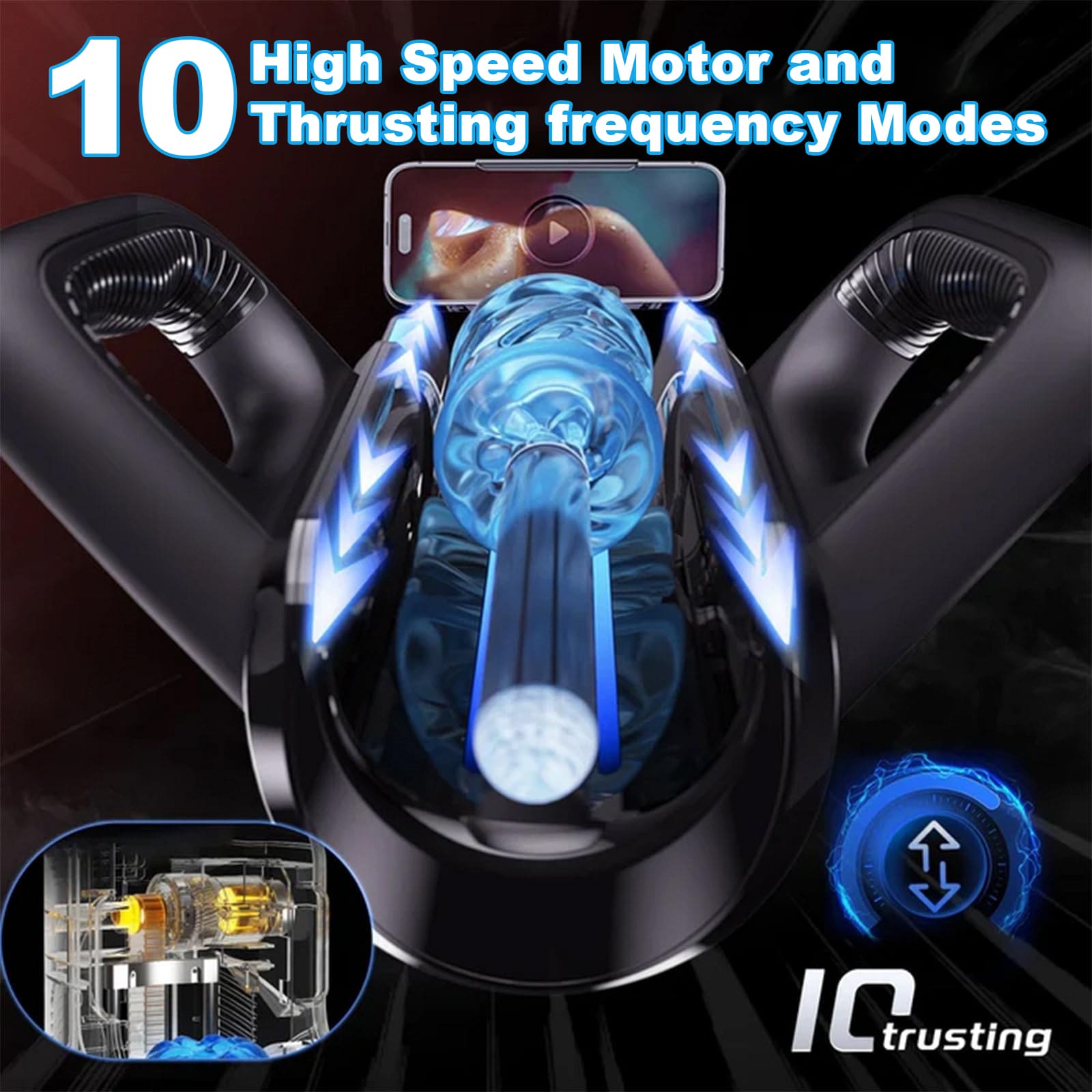 Leten Cannon King Pro Fully Automatic Masturbator Ultra-Long Male Stroke Machine With Handle