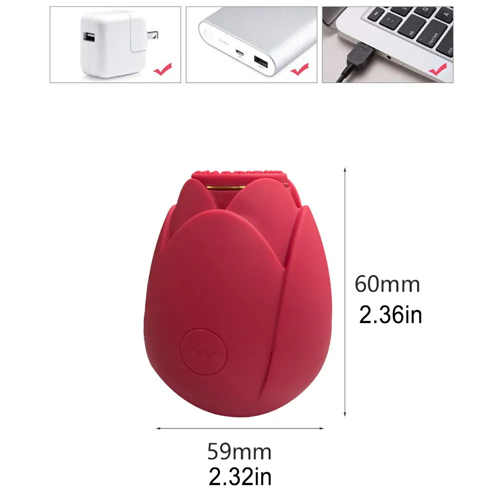 Rose Vibrator 10 Gears Sucking Waterproof Magnetic Charging
