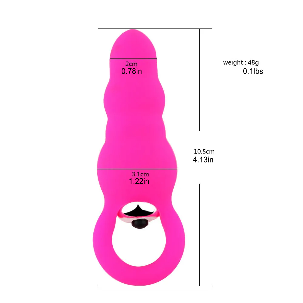 Silicone Vibrating Anal Plug Female Masturbator