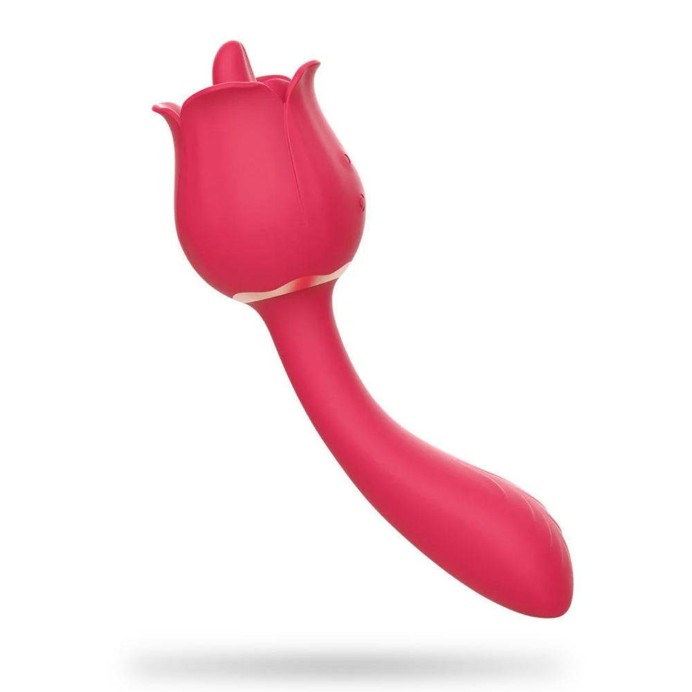 Rose vibrator tongue licking vibrator masturbation stick