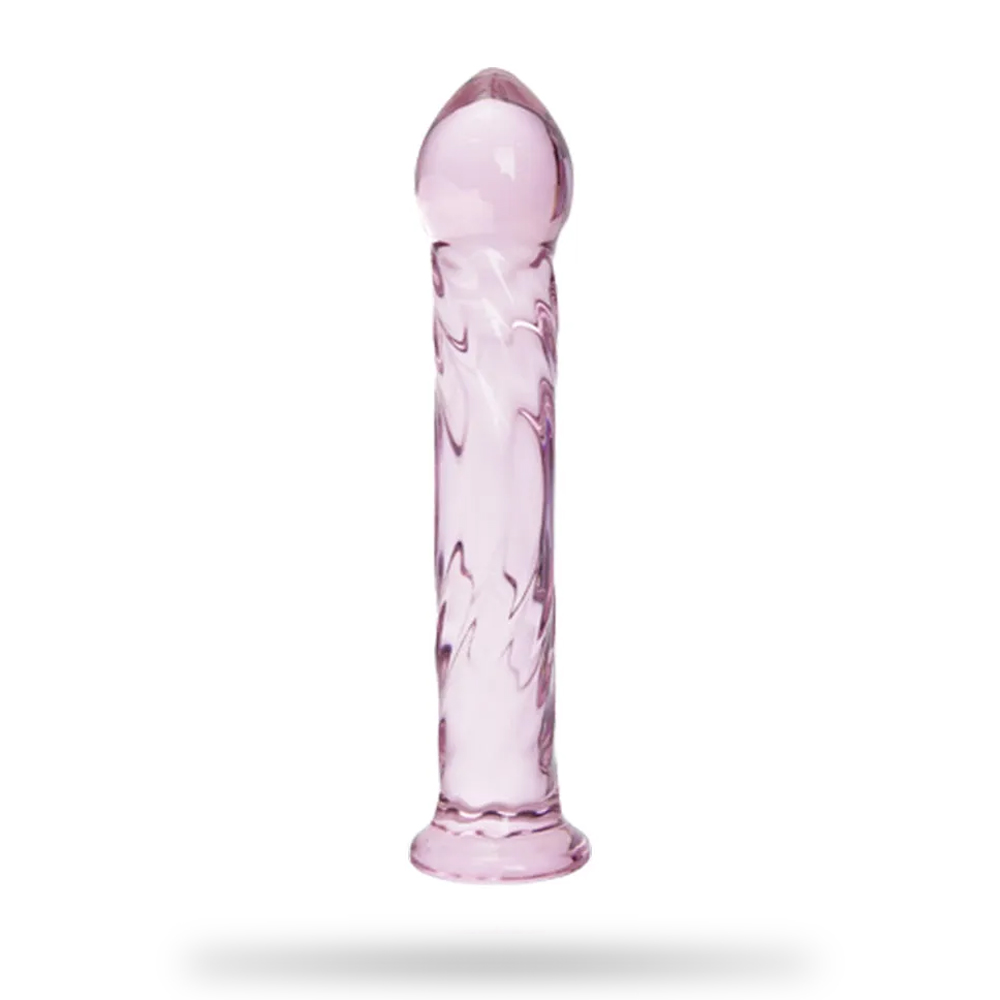 Crystal Glass Butt Plug Glass Dildo 6.7 Inch
