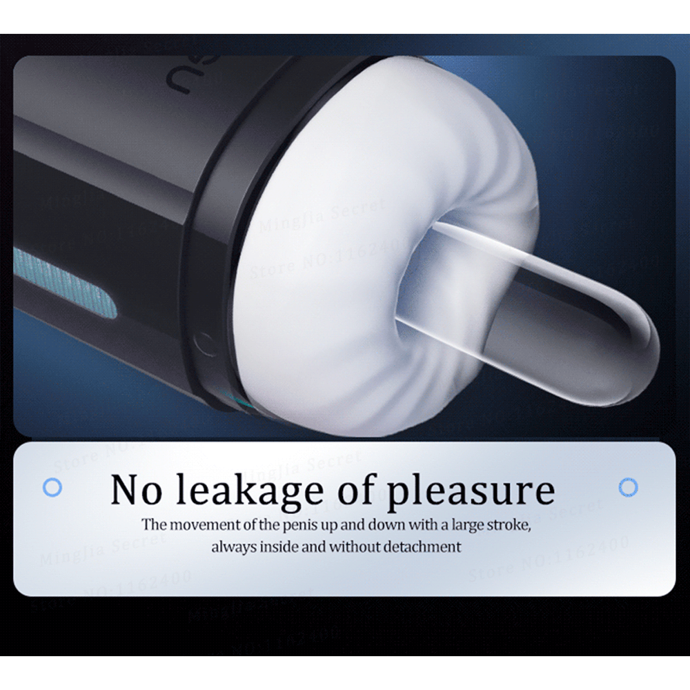 Leten – Black Hurricane Hole - 6 Modes Telescopic Suction Heating Male Masturbation Cup