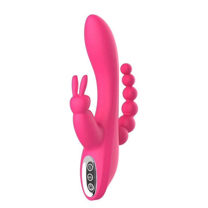 Double-Headed 3-Point Multi-Frequency Vibrating Masturbator
