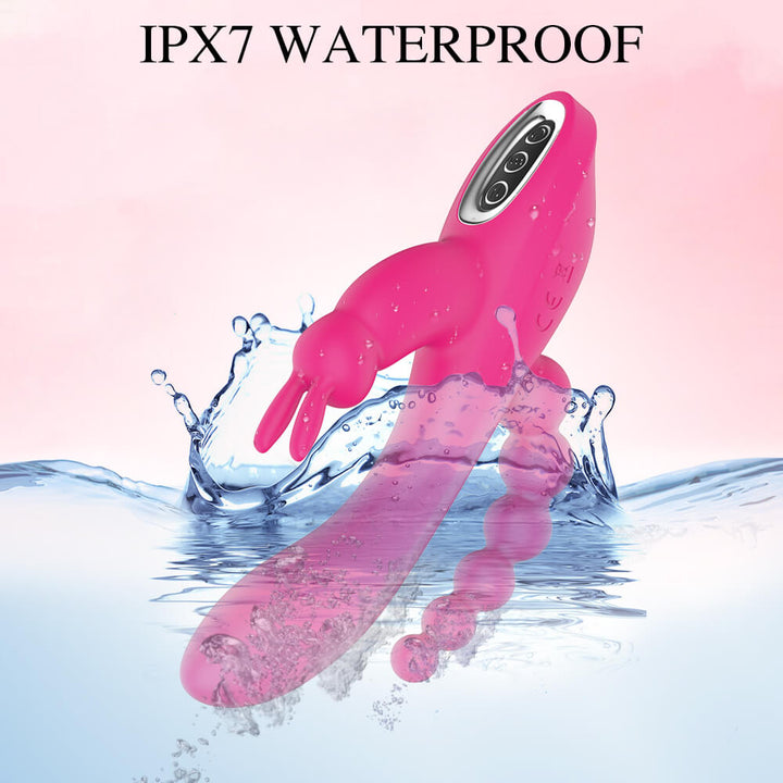 Double-Headed 3-Point Multi-Frequency Vibrating Masturbator