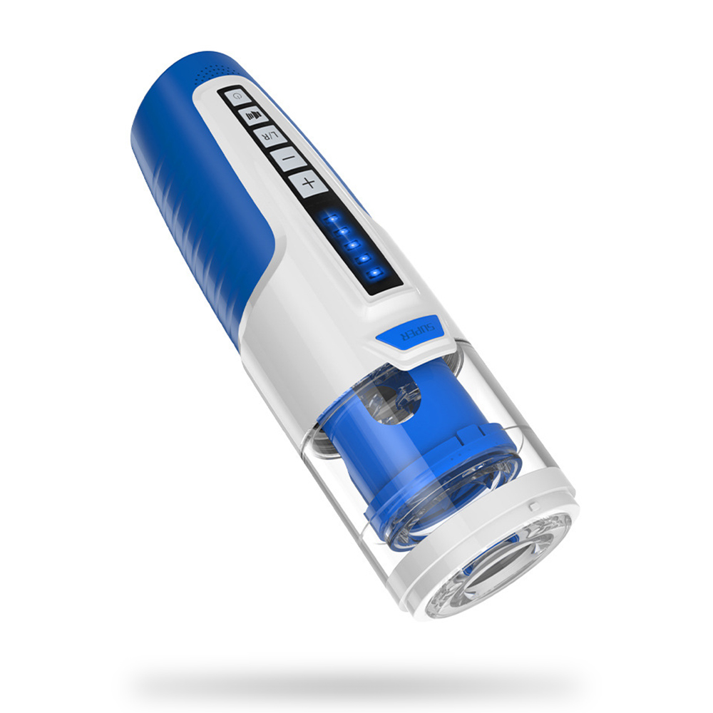 6 Scenes 5-Speeds & Frequency Rotating Telescopic Masturbation Cup