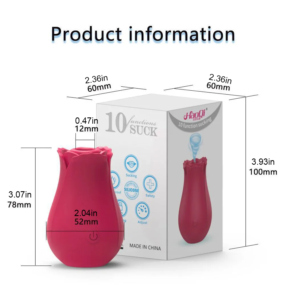 Female Masturbation Rose Vibrator | Vibrating Suction Rose Sex Toys