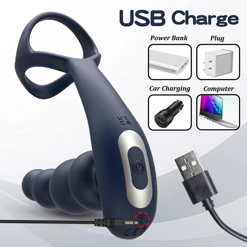 Wireless Remote Control 360° Rotating Vibrating Prostate Massager