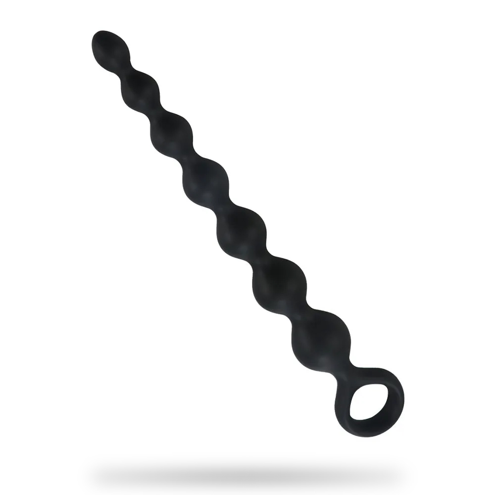 Heart-Shaped Silicone Beaded Anal Plug