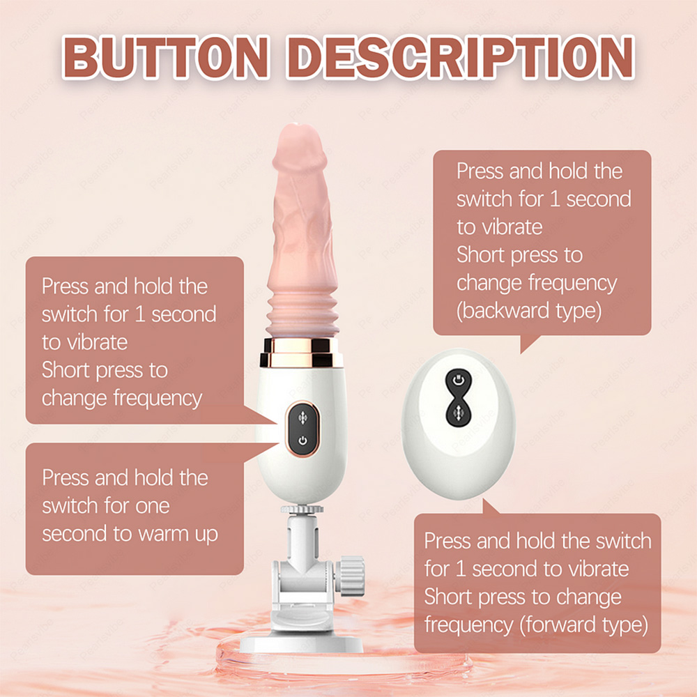 Remote Control Automatic 7-Frequency Telescopic Vibration Intelligent Heating Dildo
