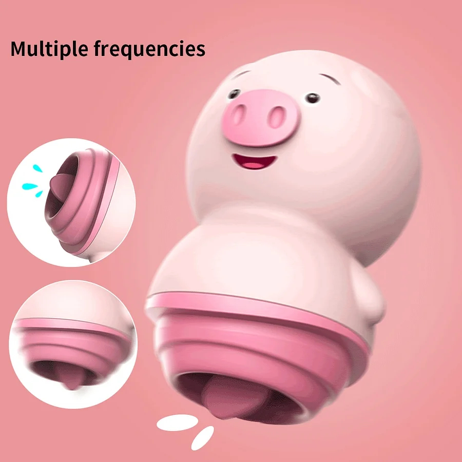 Cute Pig Tongue Licker Female Masturbator