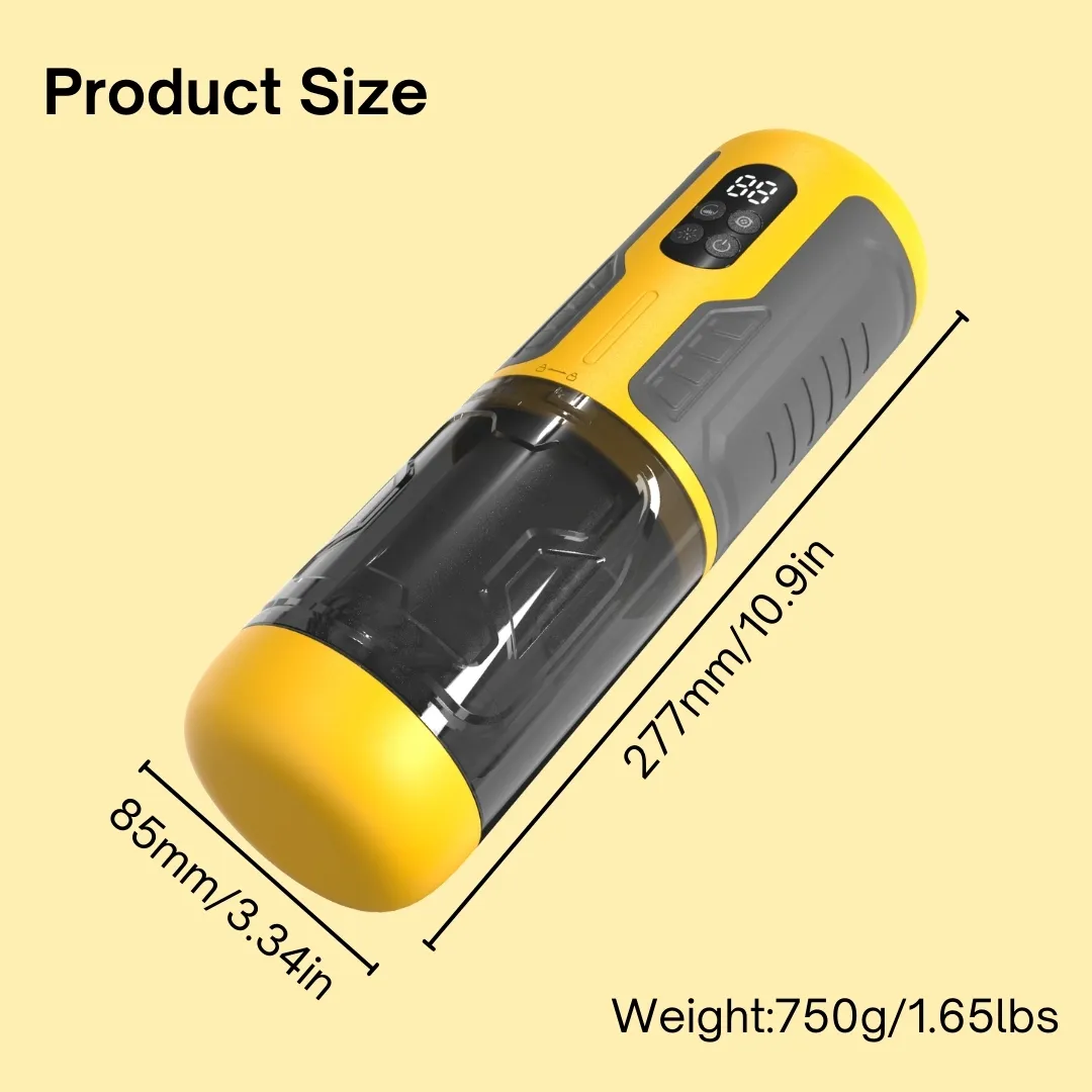 UXOL Truly Waterproof 3 In 1 Masturbation Cup 7 Thrusting Rotation Fully Male Masturbator