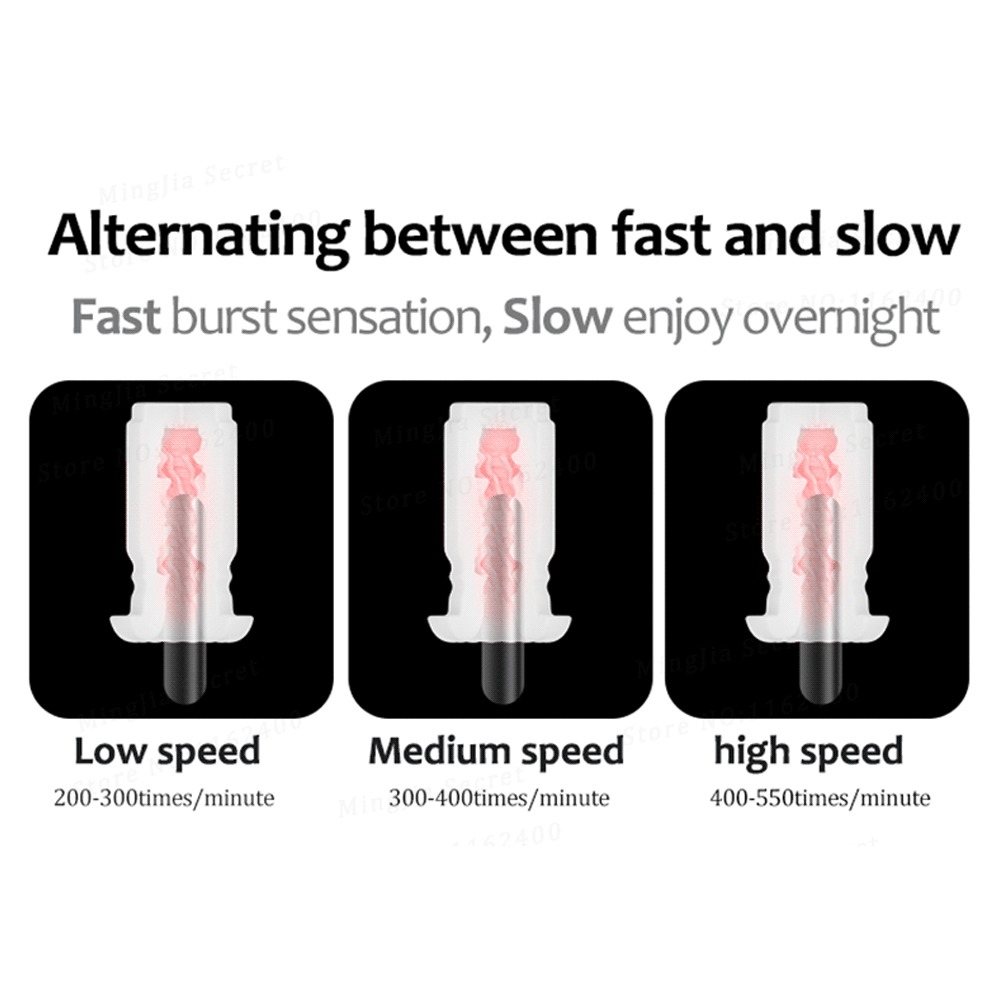 Leten – Black Hurricane Hole - 6 Modes Telescopic Suction Heating Male Masturbation Cup