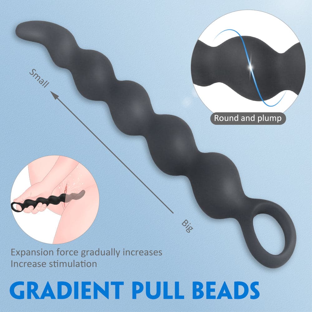 Extra Llong Vibrating Bead Butt Plug