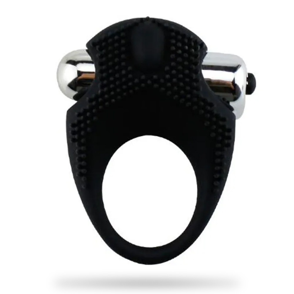 Men's Vibrating Particle Time-Delay Lock Ring