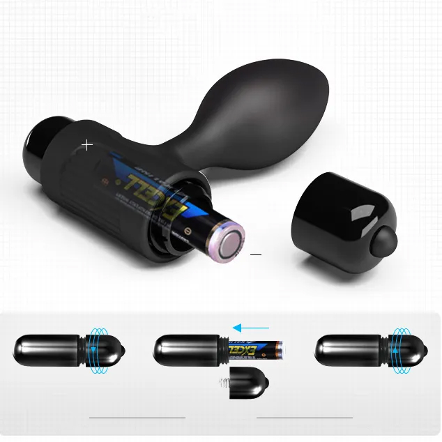 10-Frequency Strong Vibration Silicone Massage Anal Plug