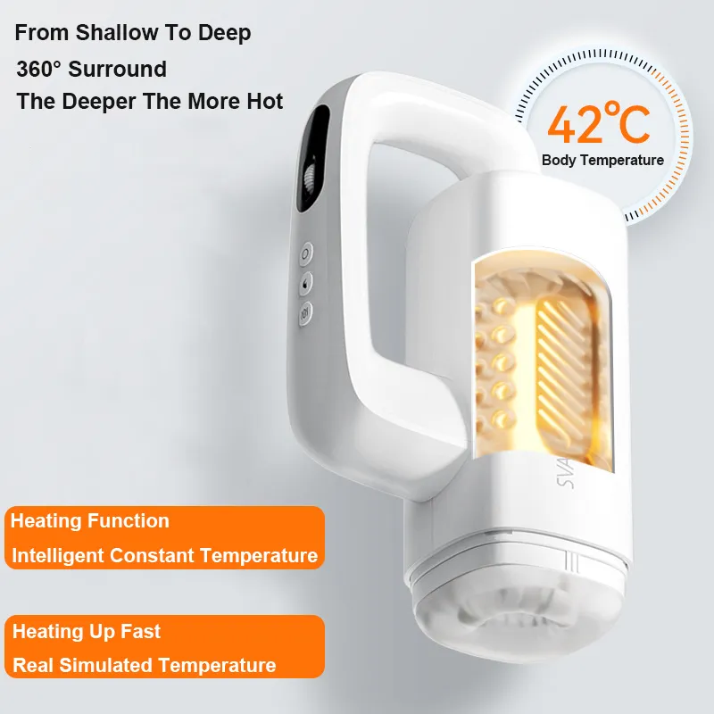 RhythmRider App Control Multi-Mode Male Masturbator Device with Heating Function